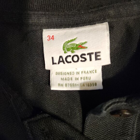 Polo Lacoste black size 2 xs - Picture 4 of 5